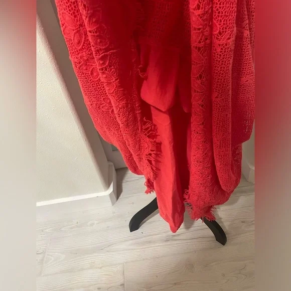 V Cristina Coral Sleeveless dress Tiered Lace
Inserts Smocked Bodice SZ … - Picture 6 of 7